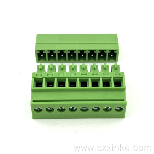 Plug in PCB terminal block 3.5MM pitch male female pair plug